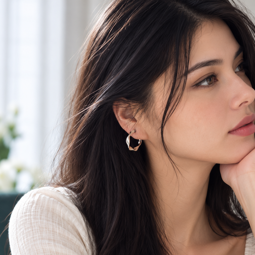 Cercle Torsadé 20mm - Boucles d'oreilles clips U