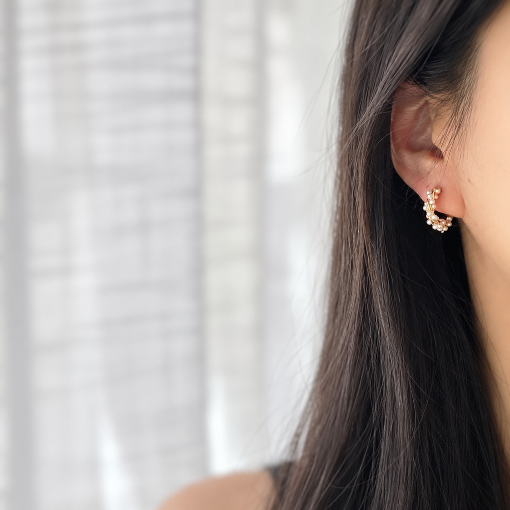 Clips créoles sans perçage à perles – élégants & féminins