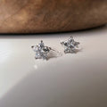 Mini fleur à cinq pétales dorée & zircon