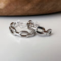 Clips d’oreilles forme C chaîne lisse / Chaîne zircon