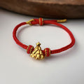 Bracelet de Noël tressé avec sapin doré – 4 couleurs