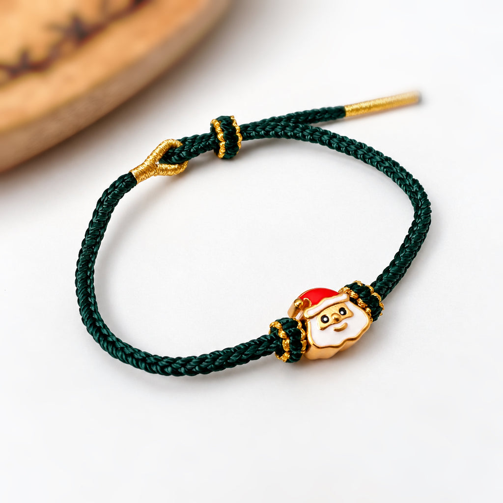 Bracelet de Noël tressé avec Père Noël – 4 couleurs
