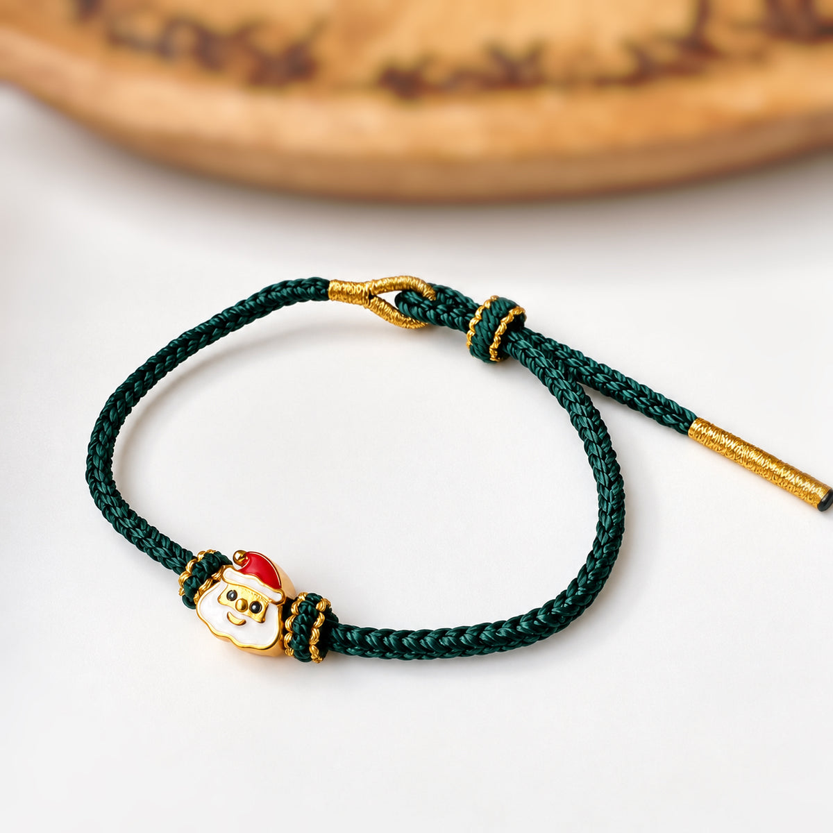 Bracelet de Noël tressé avec Père Noël – 4 couleurs