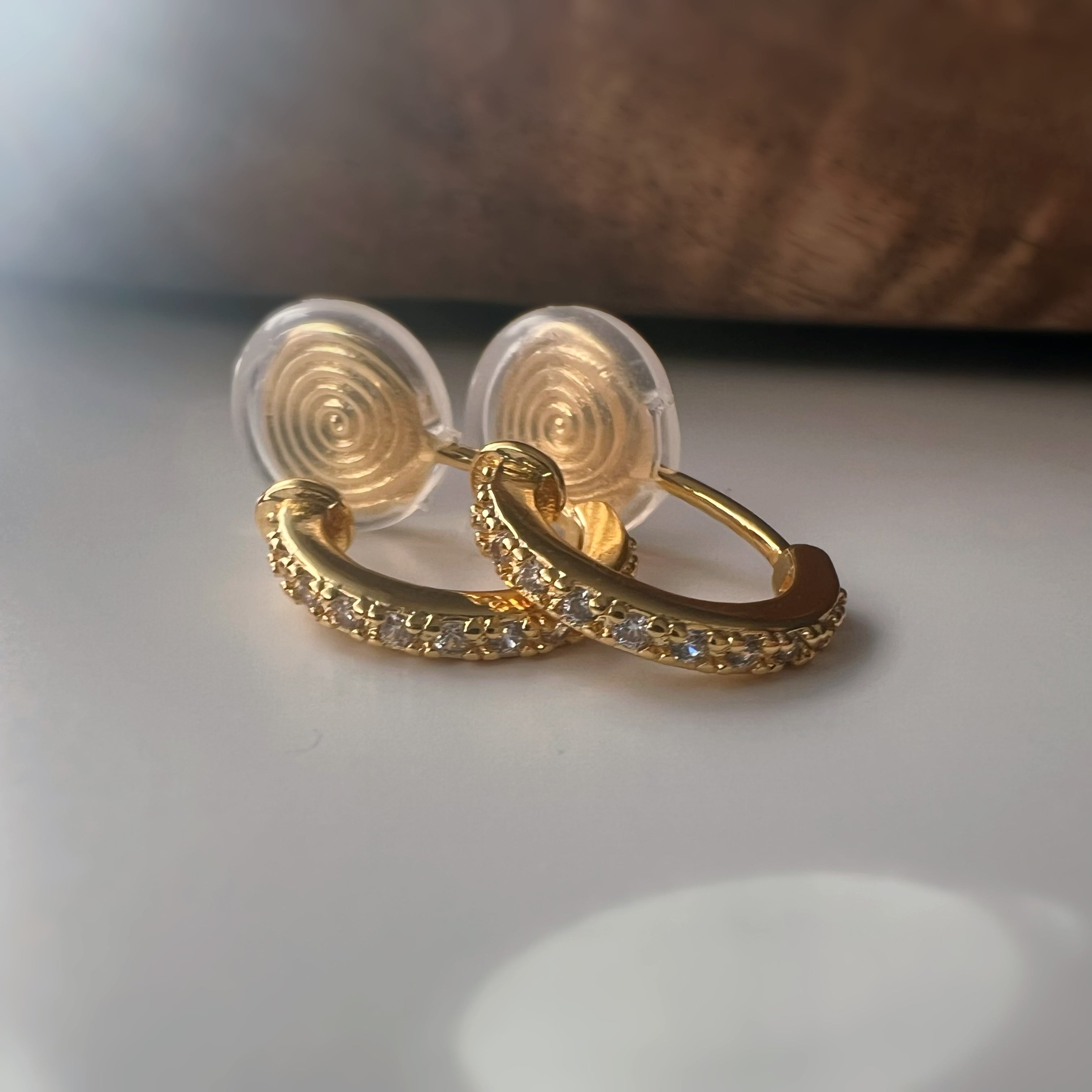 Clips U Anneaux Mini zircon – couleur Argent /or