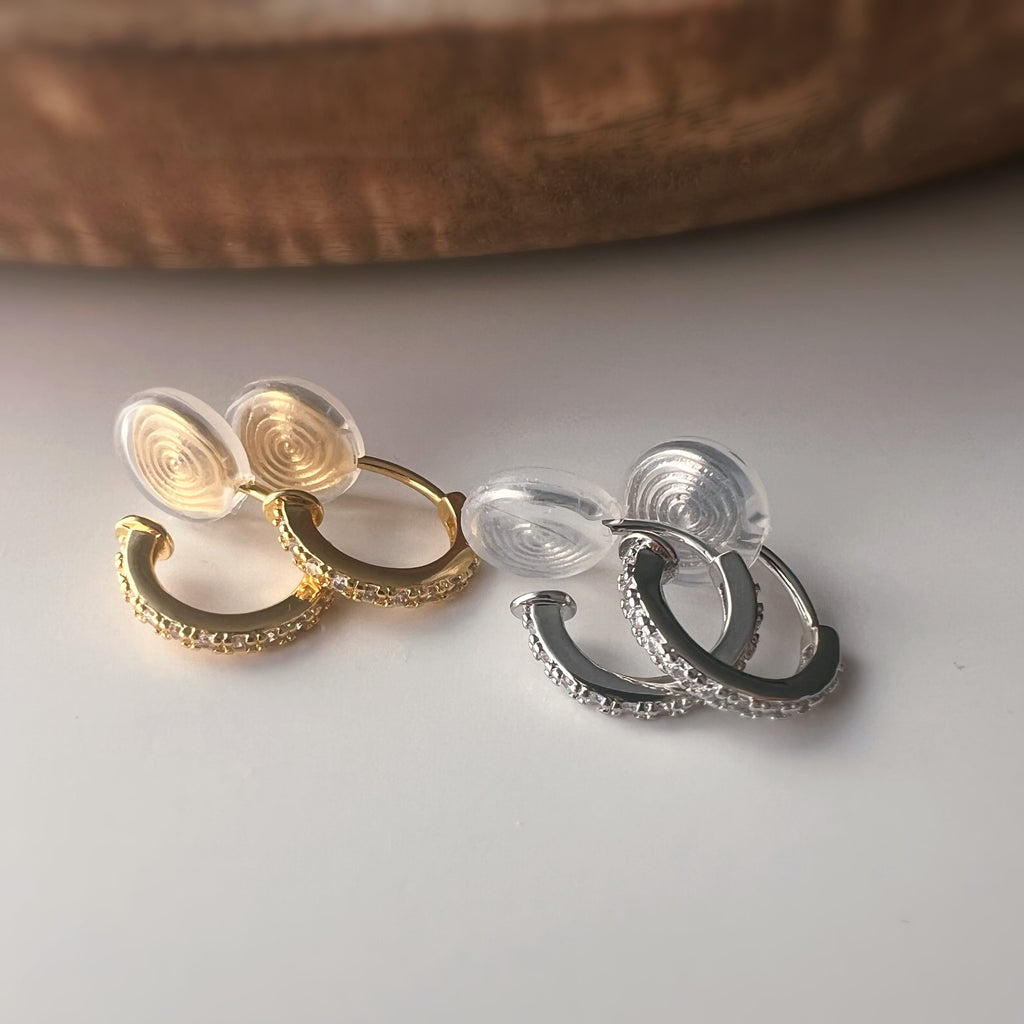 Clips U Anneaux Mini zircon – couleur Argent /or