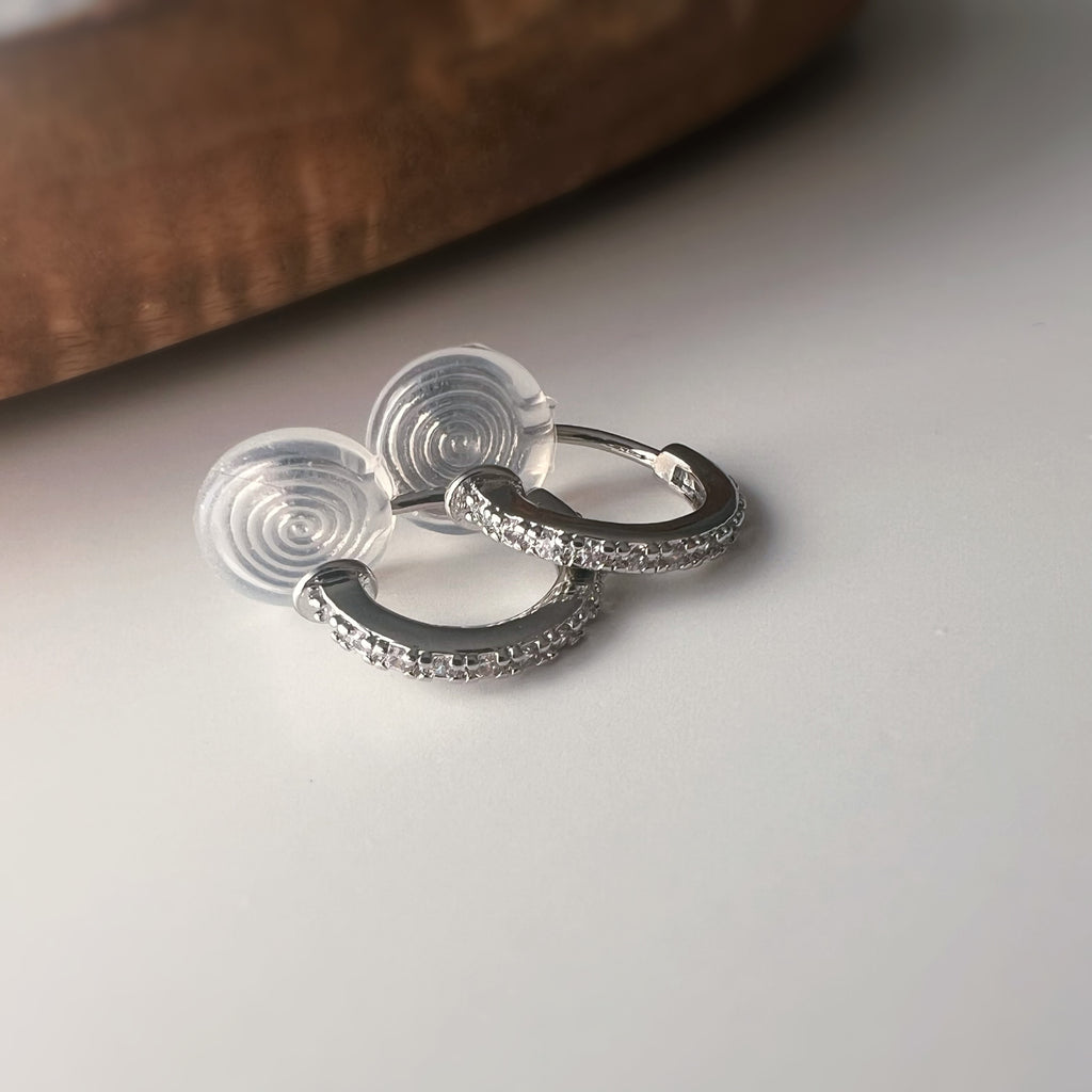 Clips U Anneaux Mini zircon – couleur Argent /or