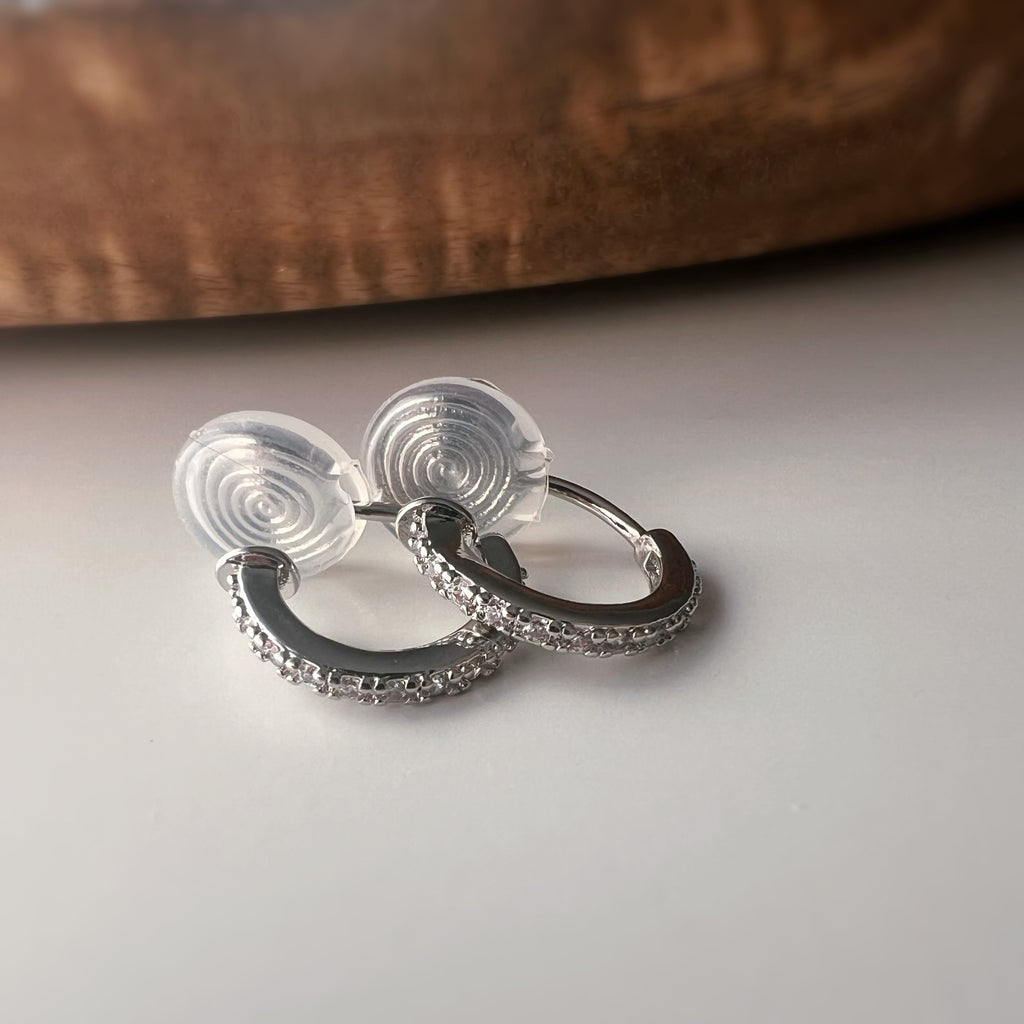 Clips U Anneaux Mini zircon – couleur Argent /or