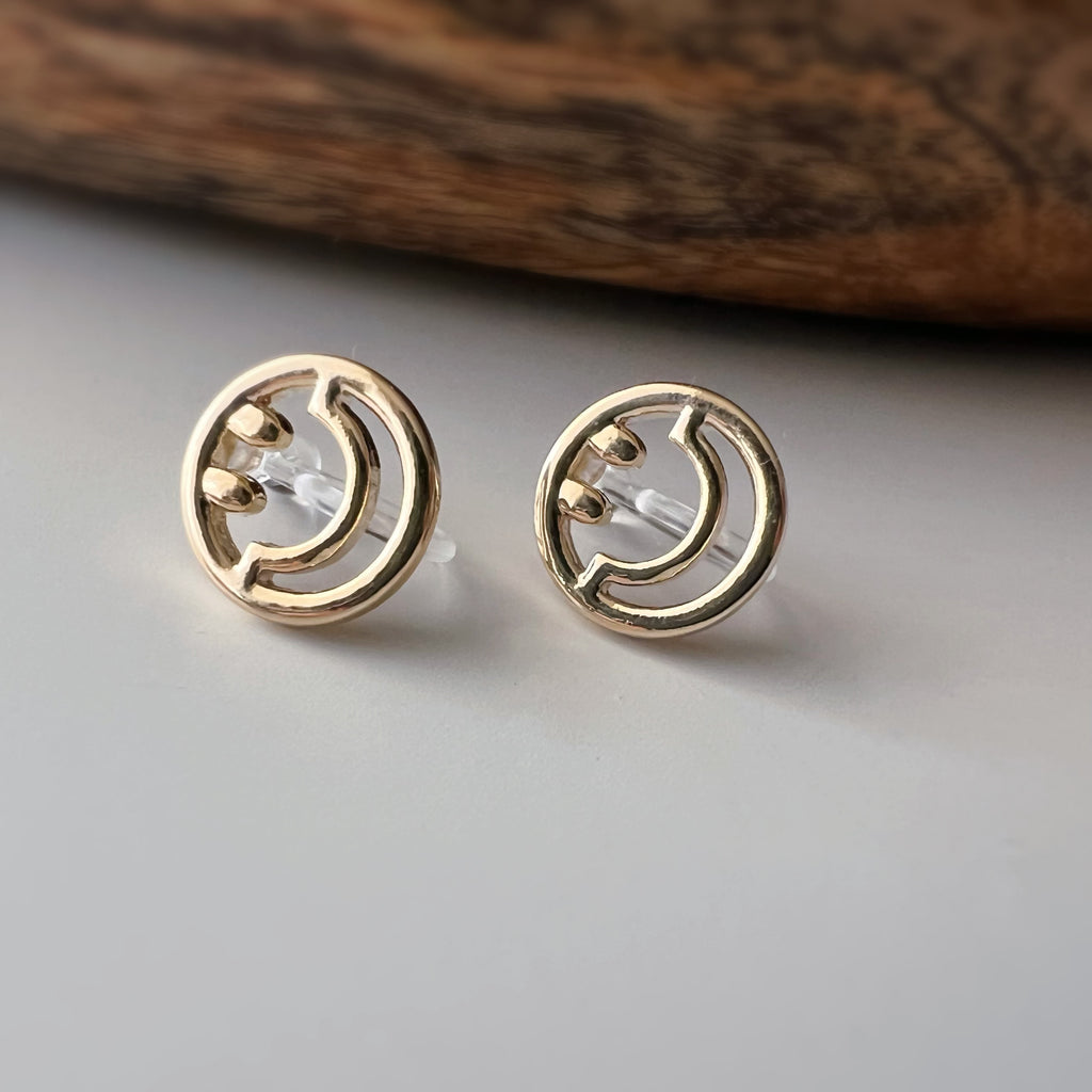 Clips d’oreilles sans perçage smiley doré