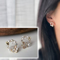 Couronne fleurie & perles scintillantes
