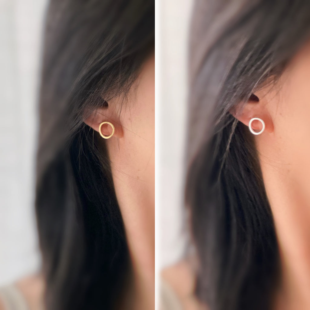Clips Invisibles sans perçage cercle élégant – or ou argent
