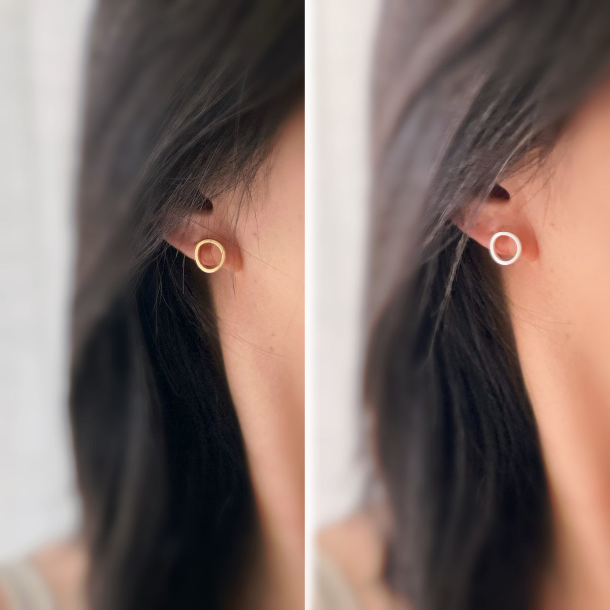 Clips Invisibles sans perçage cercle élégant – or ou argent