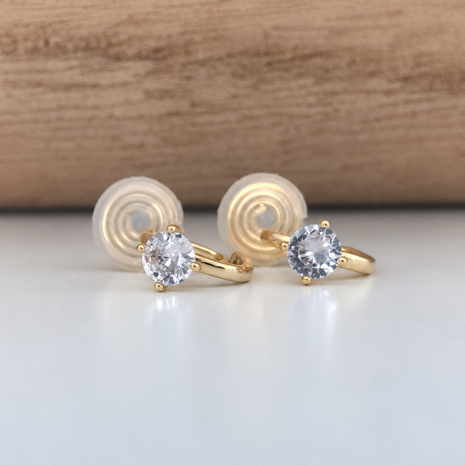 Demi-cercle zircon - Clips d'oreilles U