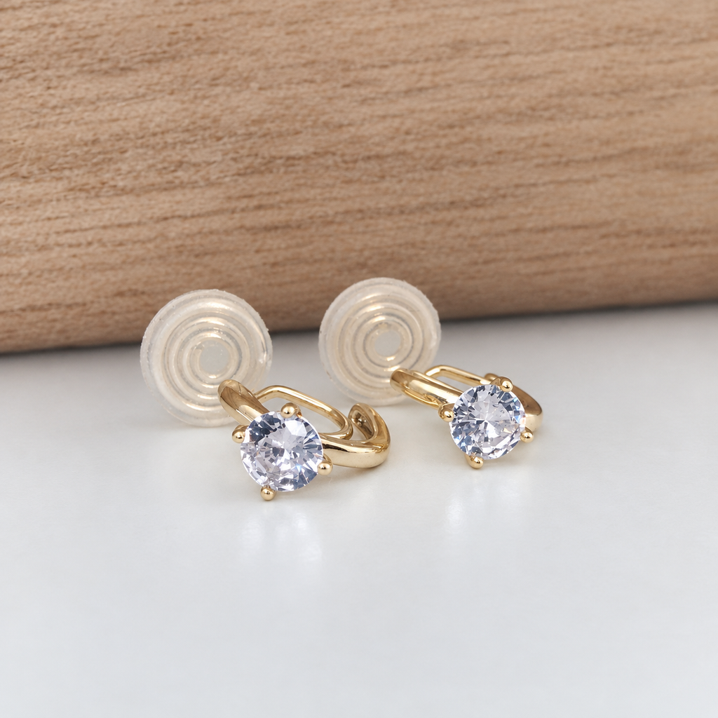 Demi-cercle zircon - Clips d'oreilles U