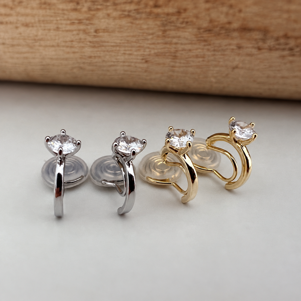 Demi-cercle zircon - Clips d'oreilles U