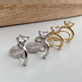 Demi-cercle zircon - Clips d'oreilles U