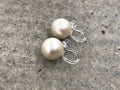 Clip On Invisible Earrings, Non Pierced Earrings, Pierced Look. Blue Cotton Pearl. Gift For Her