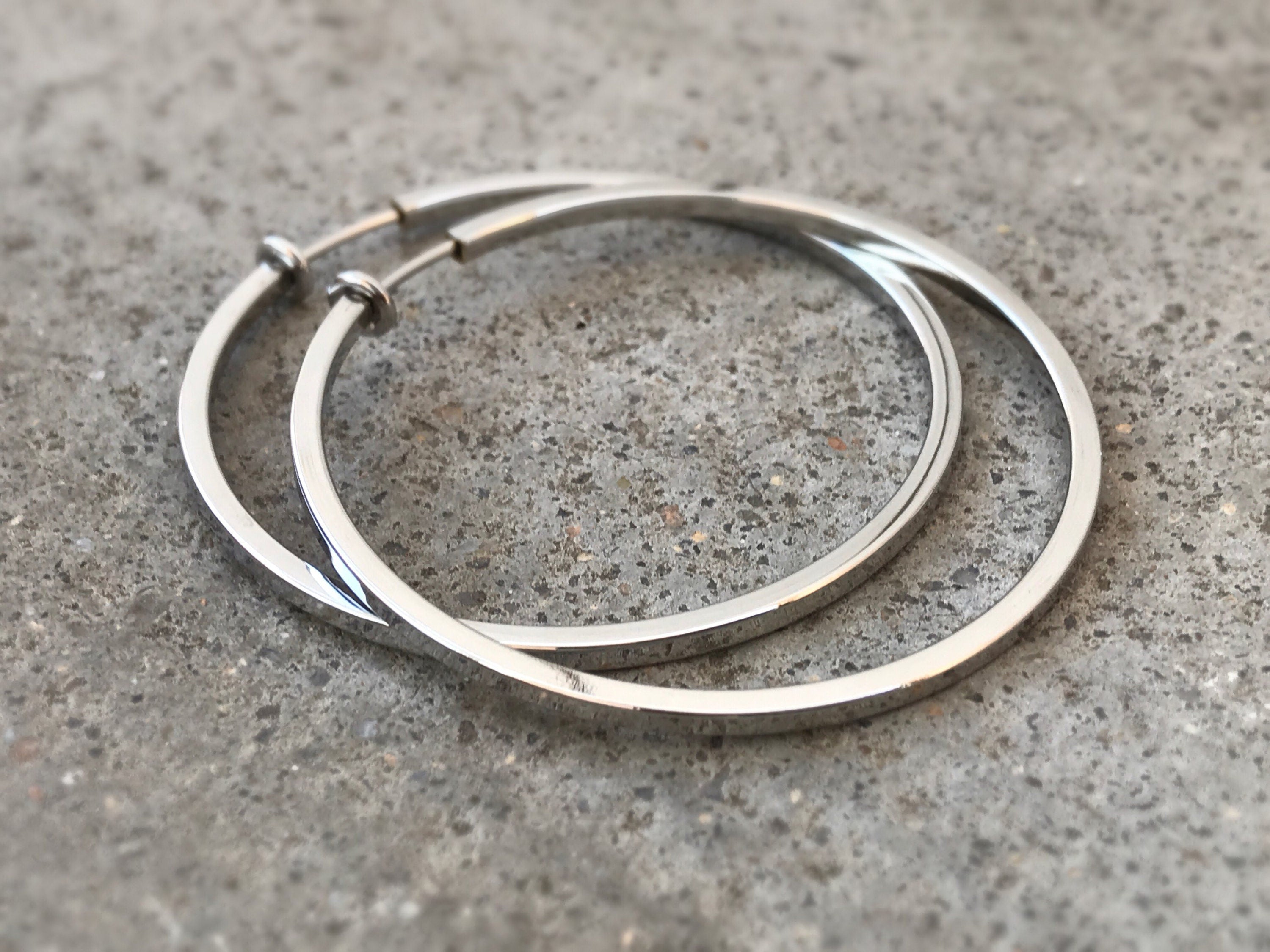 Hoops 50mm Invisible Clip On Earrings, Clip On Hoop Earrings, Non Pierced Earrings Clip On Earrings Modern. Non Pierced Pierced looked.