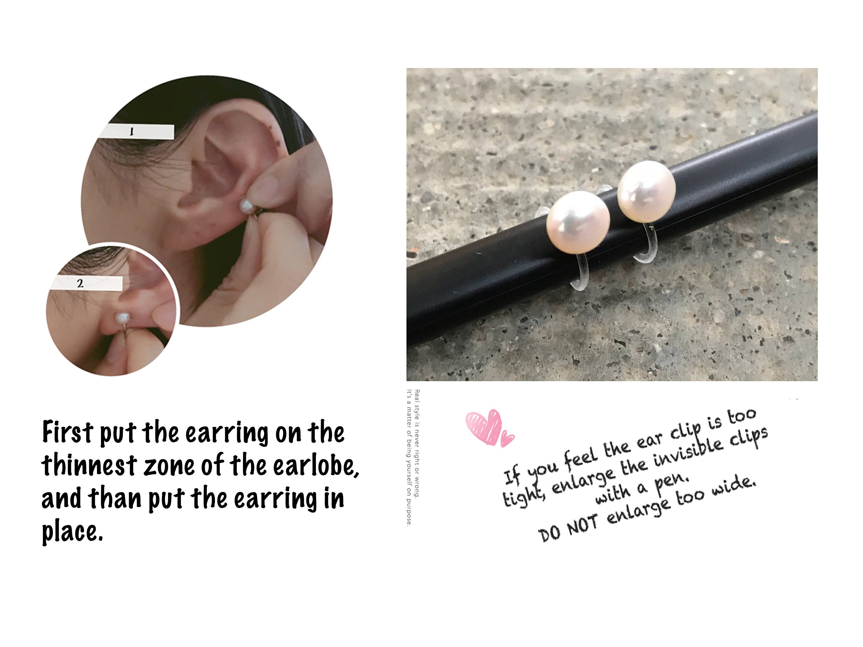 Mini Invisible CLIPS Earrings Silver Color Bow Tie with Zircon, Delicate comfortable ear clips.