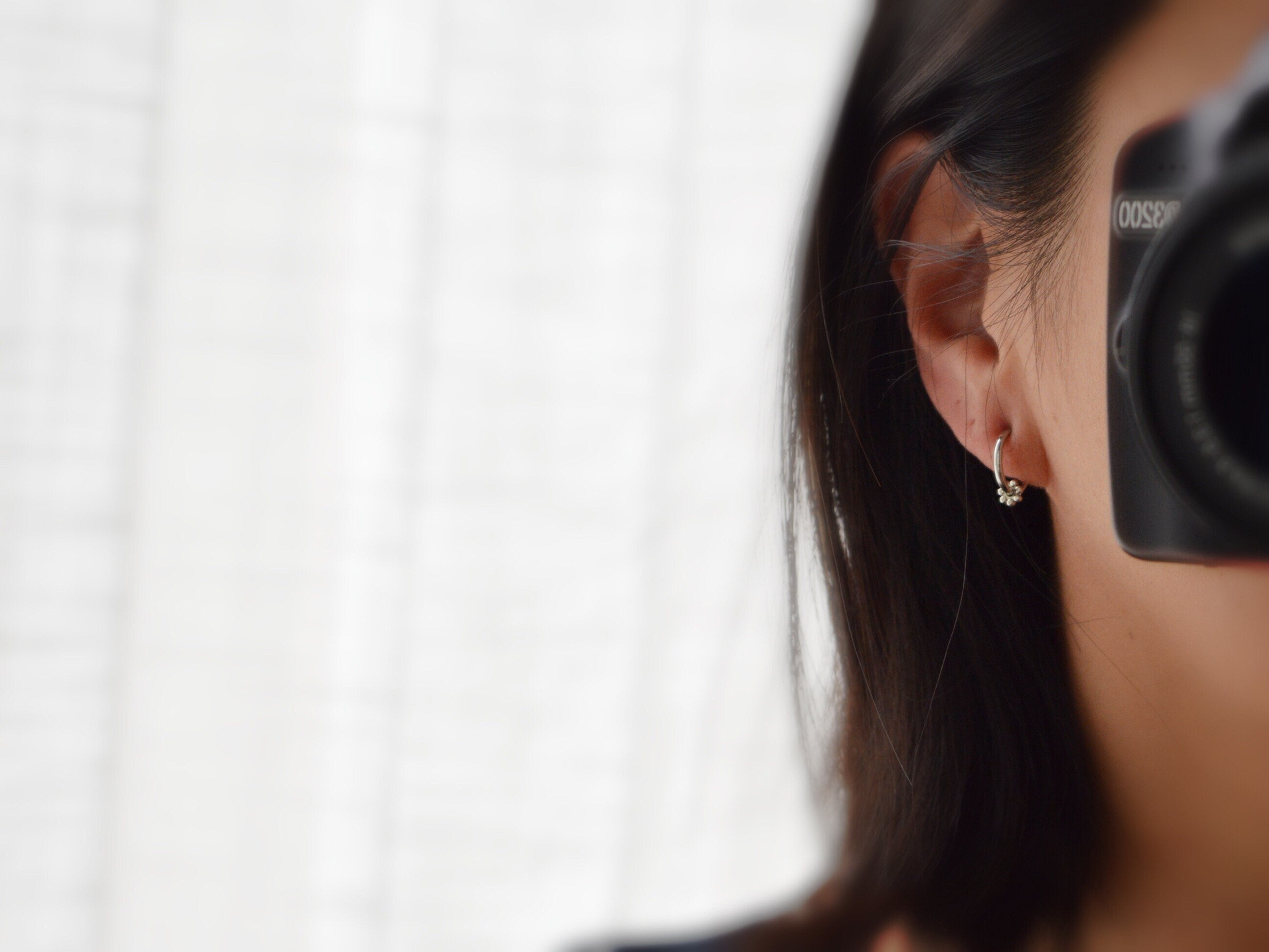 Ear clips 2-IN-1 CLIPS rings silver. mini pearl flower metal, very cute Non-pierced ears Daily jewelry Rings 1.3cm