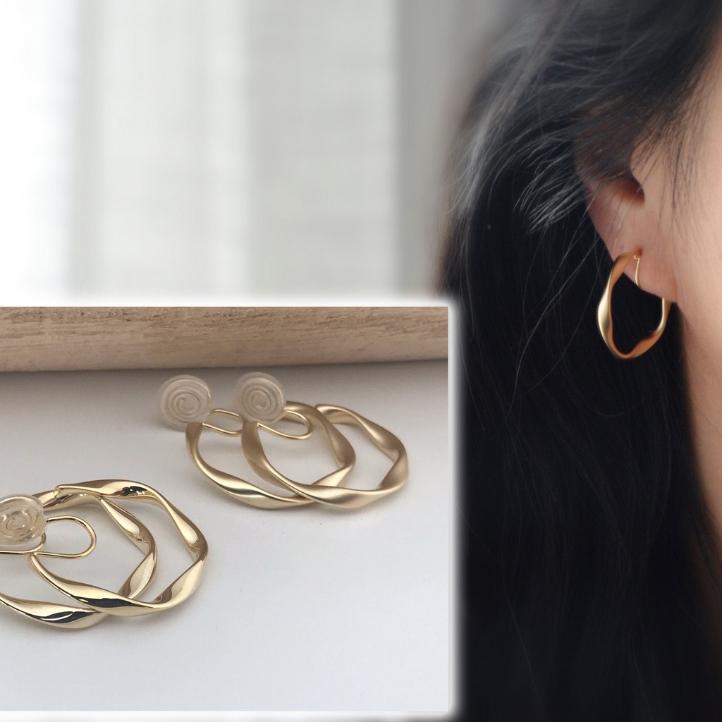 Cercle Torsadé - Clips d'oreilles U