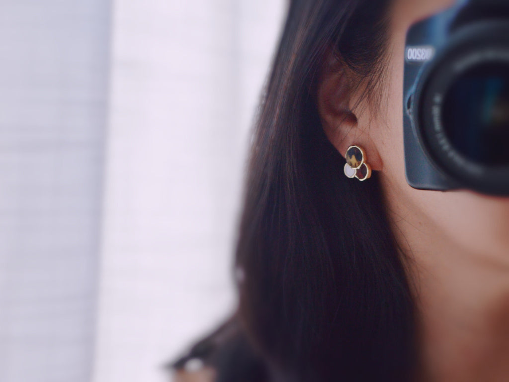 SANS DOULEUR ! Boucles d'oreilles CLIPS U spirale Léopard Caramel Blanc. Clips d'oreilles confortable Boucles Délicates