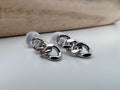 SANS DOULEUR ! Boucles d'oreilles CLIPS U spirale chaîne épaisse couleur or / argent. Clips d'oreilles confortable Boucles Délicates