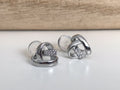 SANS DOULEUR ! Boucles d'oreilles CLIPS U Coeur strass couleur or / argent. Clips d'oreilles confortable Boucles Délicates