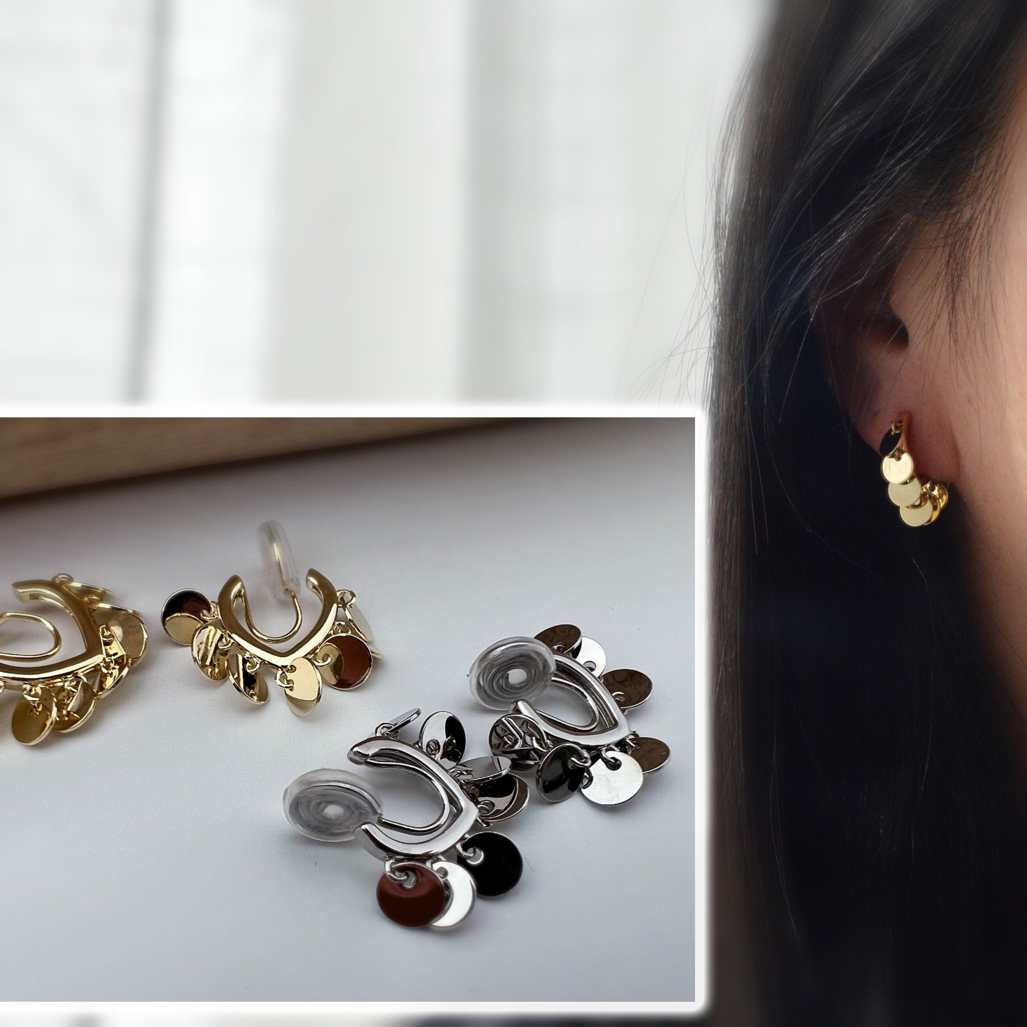 Petites Plaquettes - Clips d'oreilles U