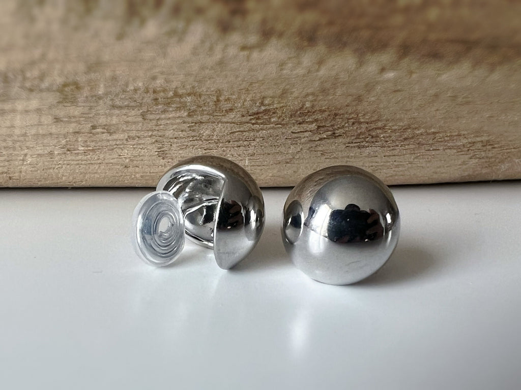 SANS DOULEUR ! Boucles d'oreilles CLIPS U spirale Grande boucle couleur Argent. Clips d'oreilles confortable Boucles Délicates