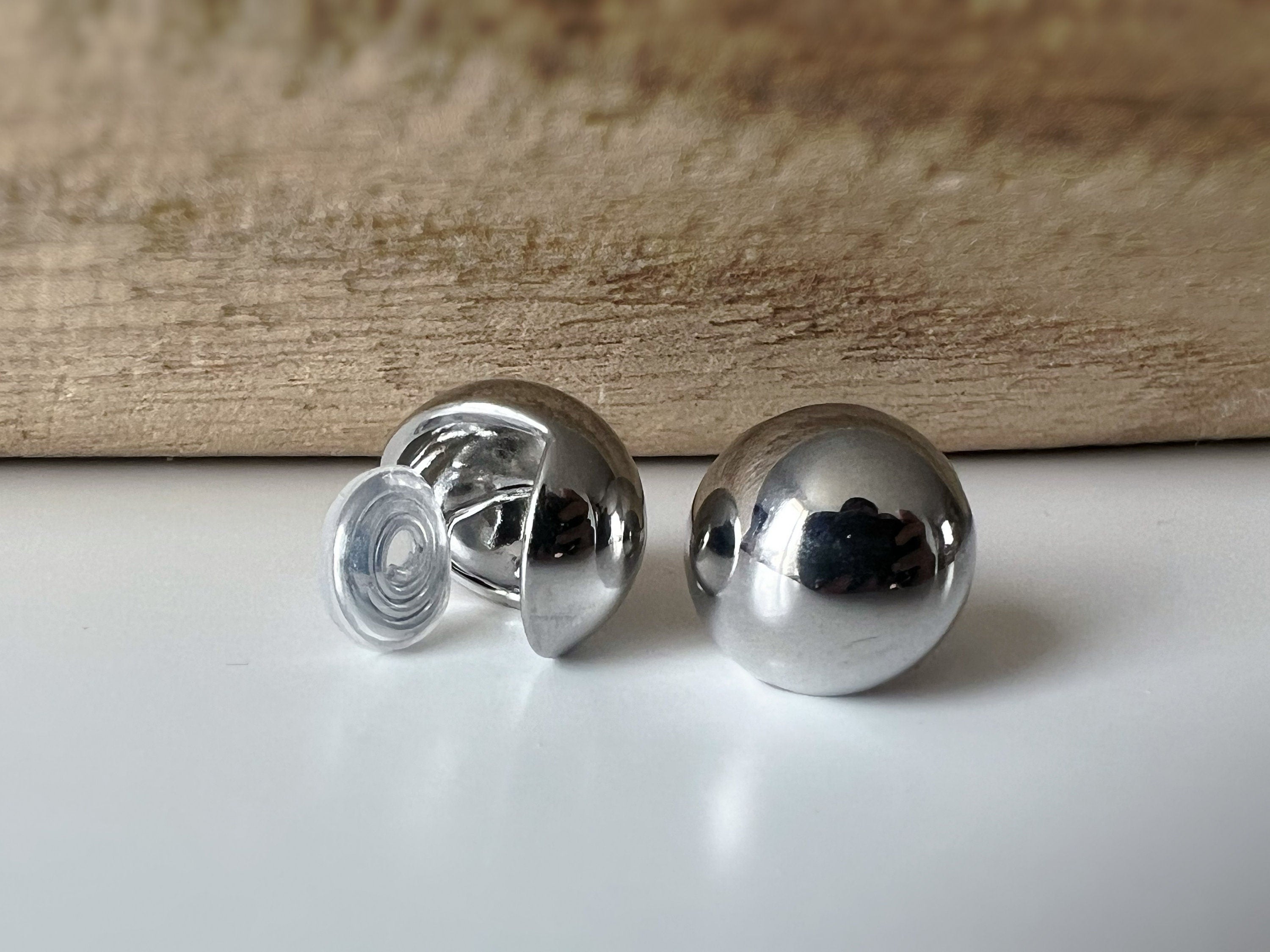 SANS DOULEUR ! Boucles d'oreilles CLIPS U spirale Grande boucle couleur Argent. Clips d'oreilles confortable Boucles Délicates