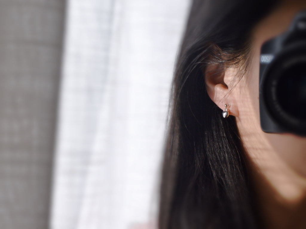 Mini Clips d'oreilles Petit Rond Couleur doré avec Zircon CLIPS Invisible minimaliste délicat quotidien confortable