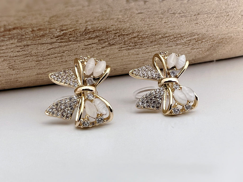 Noeud papillon sweet zircon Clips Invisible couleur or, Clips confortable discret délicat. Cadeaux Prêt à offrir