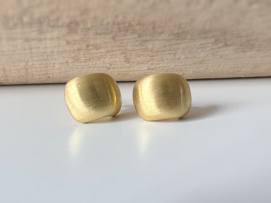 Boucles d'oreilles Clips INVISIBLES rectangle couleur Or / Argent. Clips d'oreilles Confortables Prêt à offrir