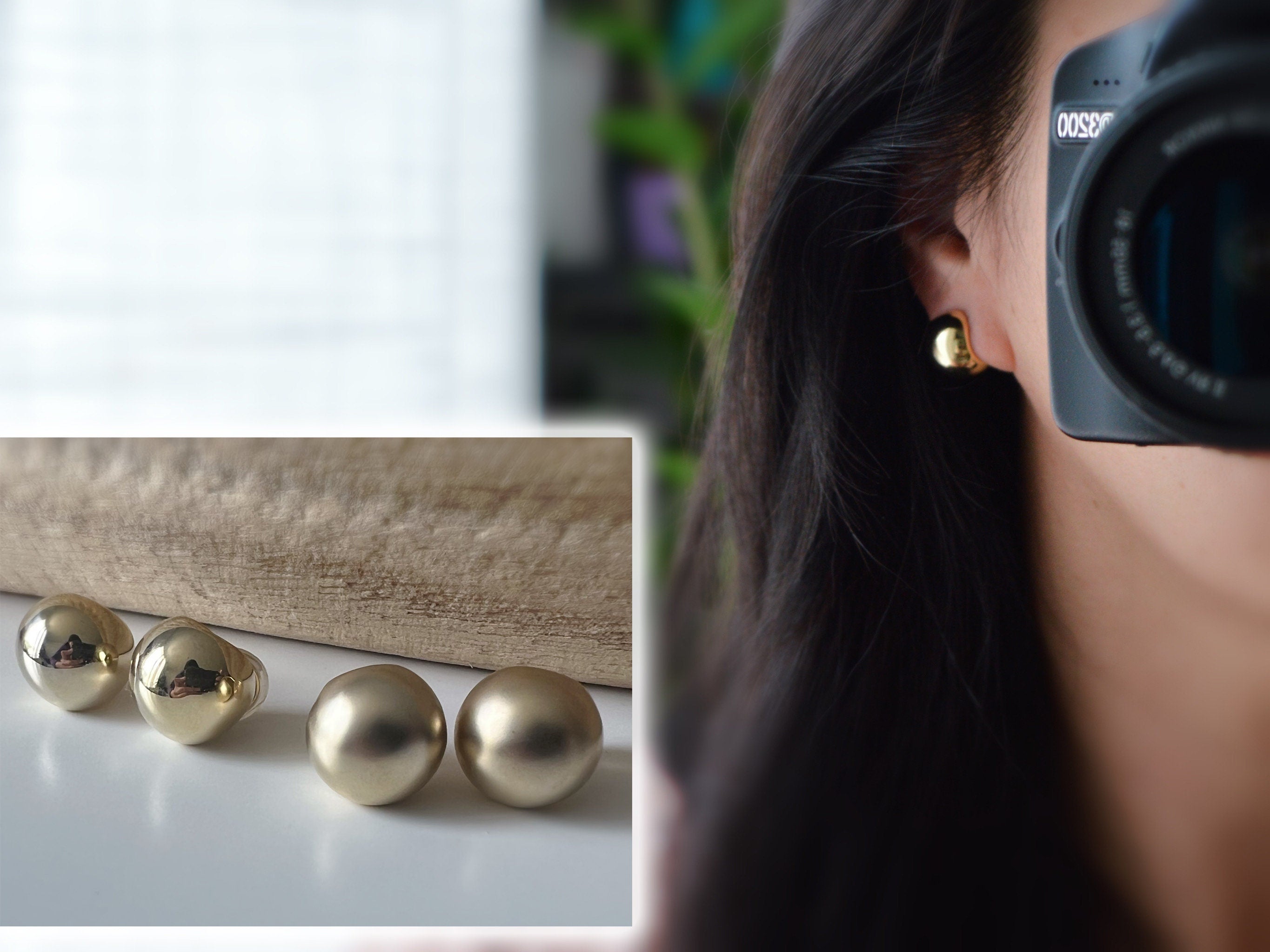 SANS DOULEUR ! Boucles d'oreilles CLIPS U spirale Grande boucle couleur Or / Or Mat. Clips d'oreilles confortable Boucles Délicates