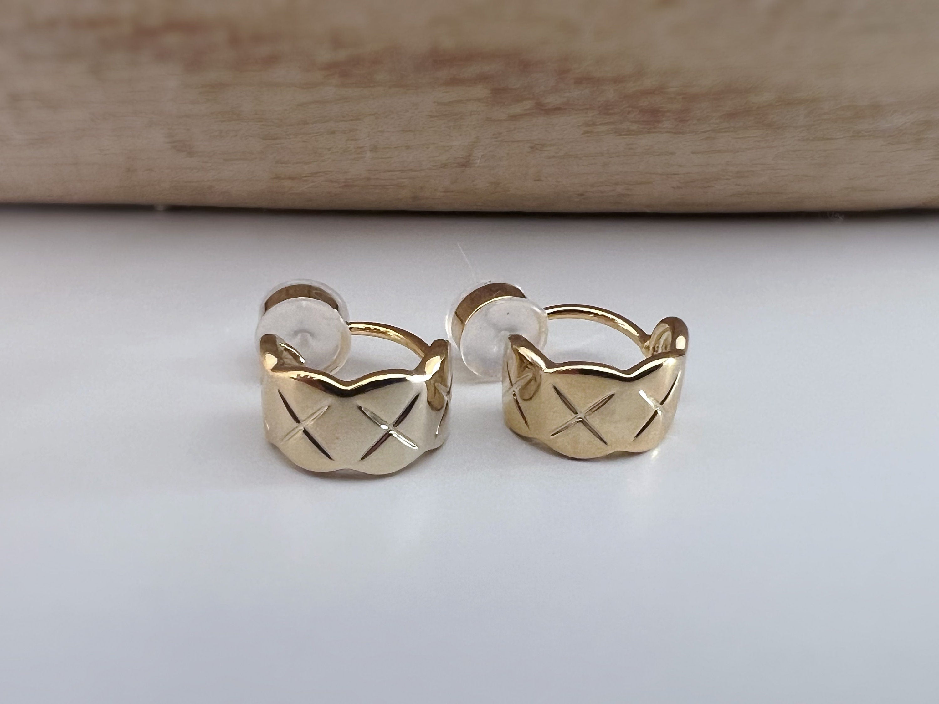 Hoops 15mm Invisible Clip On Earrings, Clip On Hoop Earrings, Non Pierced Earrings Clip On Earrings Modern. Non Pierced Pierced looked.