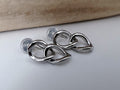 PAINLESS ! CLIPS U spiral thick chain earrings in gold/silver color. Comfortable Ear Clips Delicate Earrings