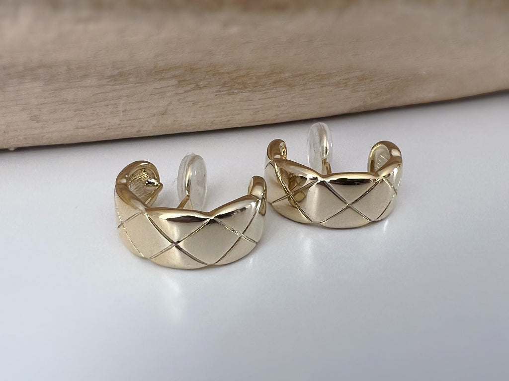 SANS DOULEUR ! Boucles d'oreilles CLIPS U spirale Grand Large Cercle couleur Or / Argent. Clips d'oreilles confortable Boucles Délicates