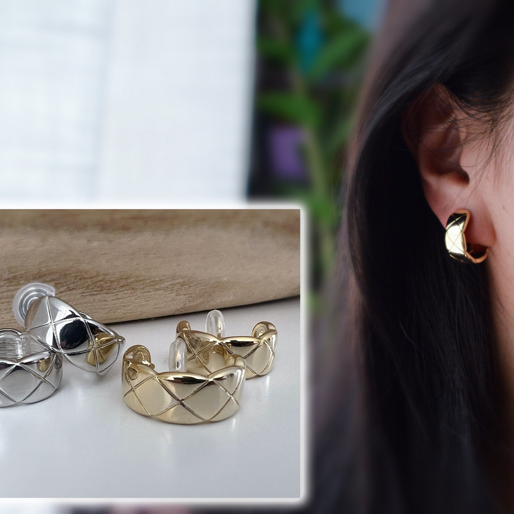 Großer runder Ohrclip in U-Form