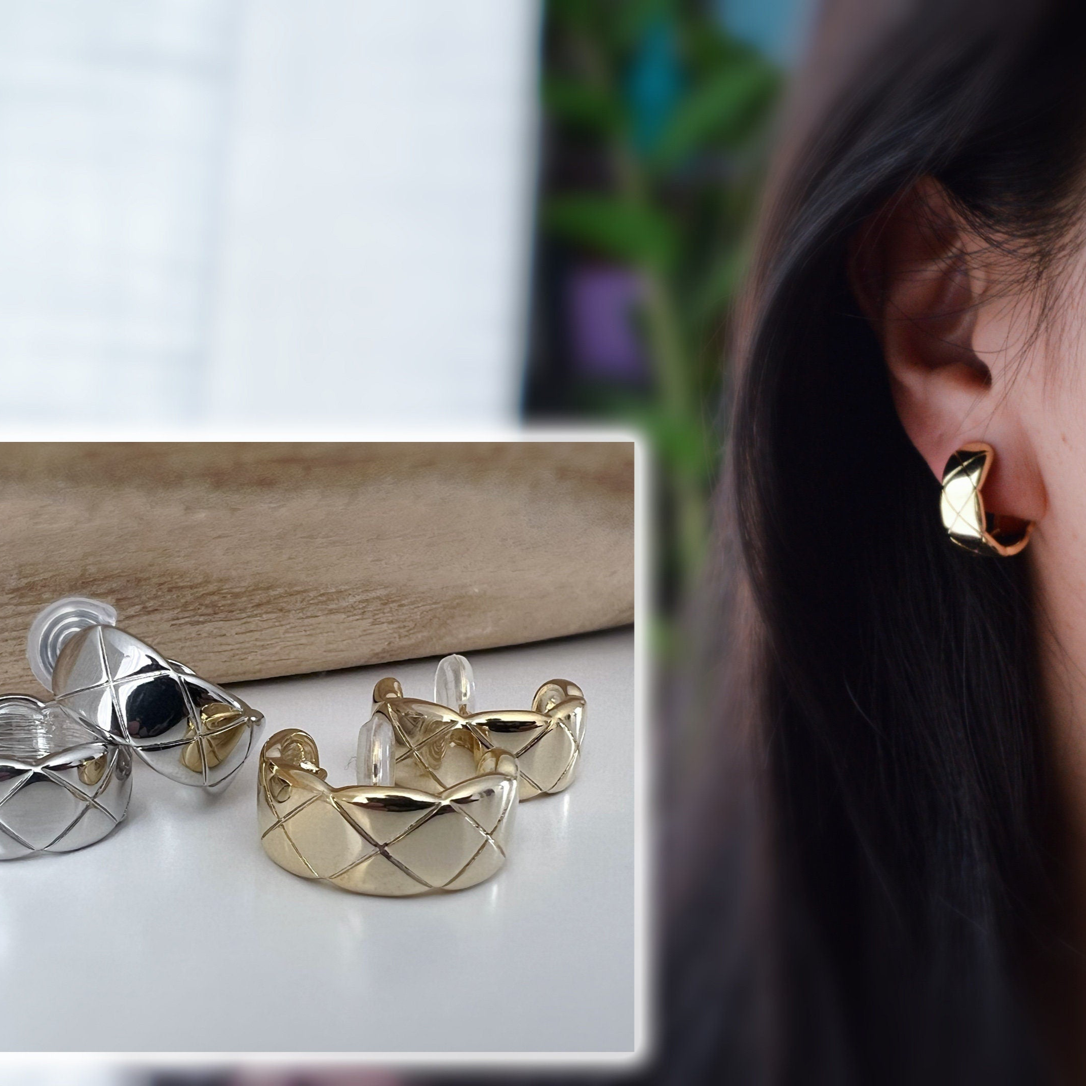 Grand Cercle Large - Clips d'oreilles U