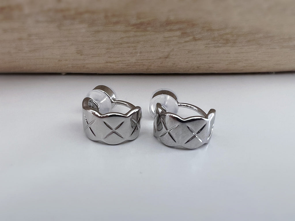 Hoops 15mm Invisible Clip On Earrings, Clip On Hoop Earrings, Non Pierced Earrings Clip On Earrings Modern. Non Pierced Pierced looked.