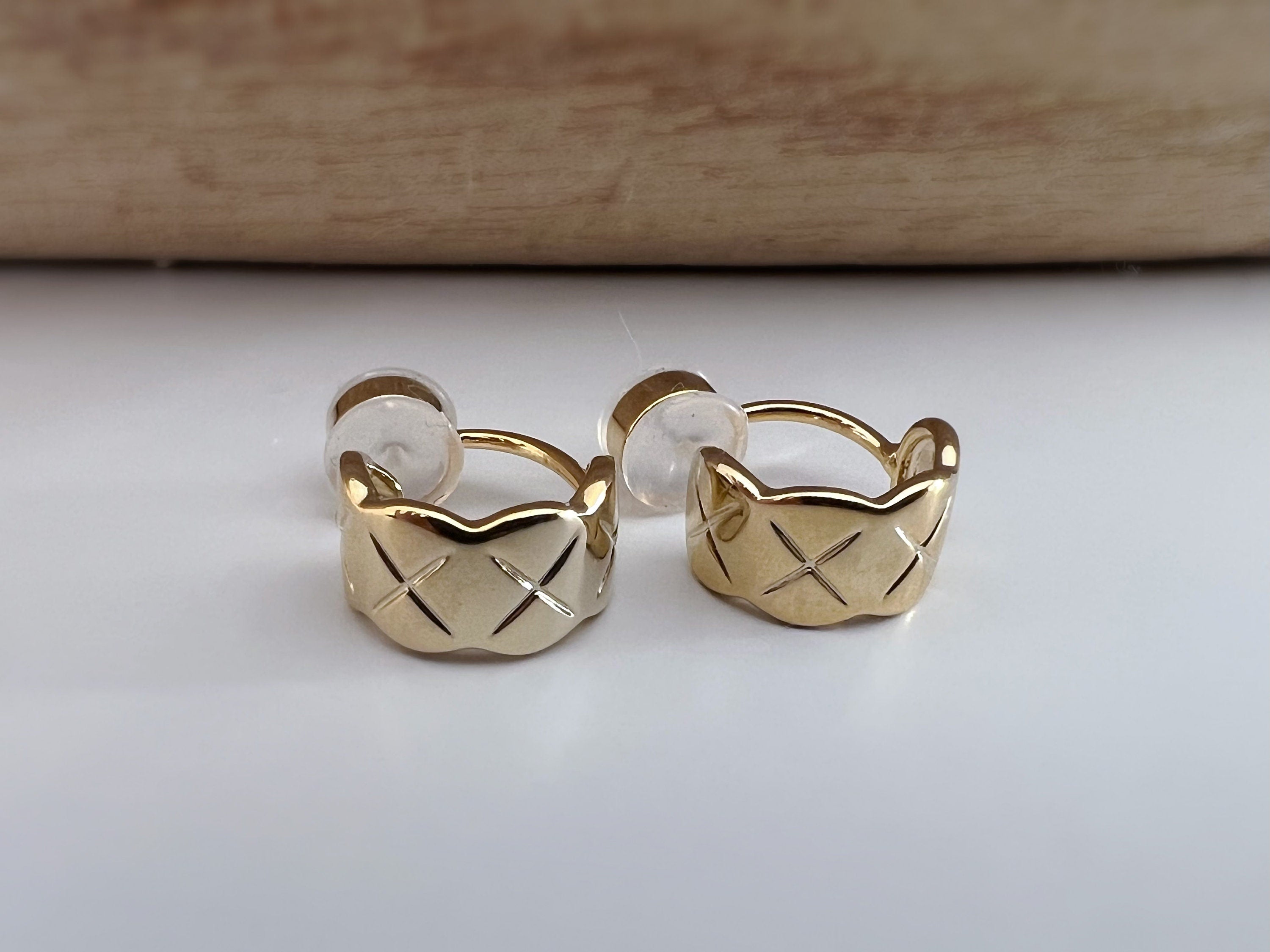 Hoops 15mm Invisible Clip On Earrings, Clip On Hoop Earrings, Non Pierced Earrings Clip On Earrings Modern. Non Pierced Pierced looked.