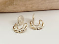 SANS DOULEUR ! Boucles d'oreilles CLIPS U spirale Mini Cercle torsadé couleur Or / Argent. Clips d'oreilles confortable Boucles Délicates