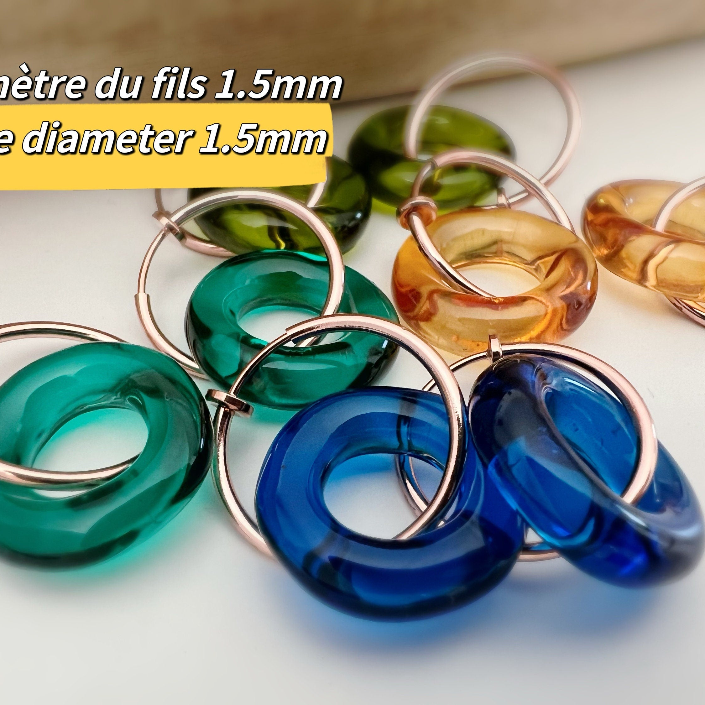 Creoles &amp; Green/Blue/Orange Circle 