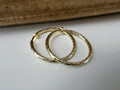 40mm Créoles Anneaux, Boucles d'oreille CLIPS Anneaux Créoles couleur Or/ Argent/ Acier, Clips d'oreilles, Diamètre du fil 3mm, Créoles 4cm
