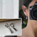 SANS DOULEUR ! Boucles d'oreilles pendantes rectangulaires clips u spirale Cercle Argent. Clips d'oreilles confortable Délicates