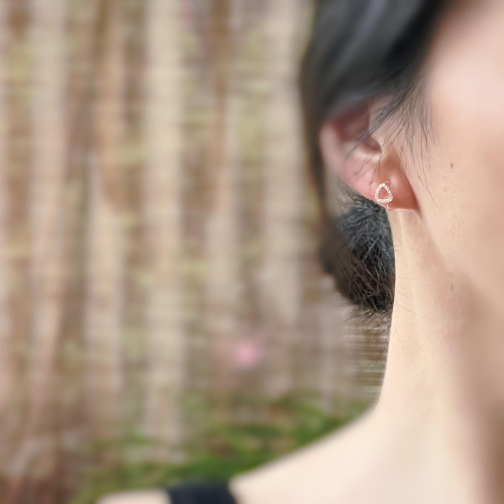 Mini CLIPS d'oreilles invisibles Mini Triangle Zircon Or /Argent /Or rose. Boucles d'oreilles clips confortable délicat minimaliste