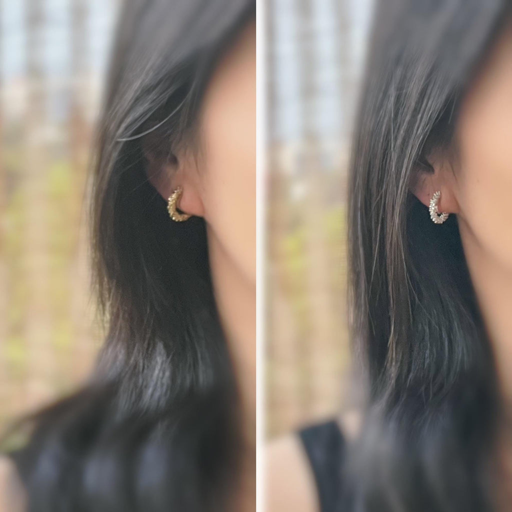 SANS DOULEUR ! Boucles d'oreilles CLIPS U spirale Cercle couleur Or / Argent. Clips d'oreilles confortable Boucles Délicates