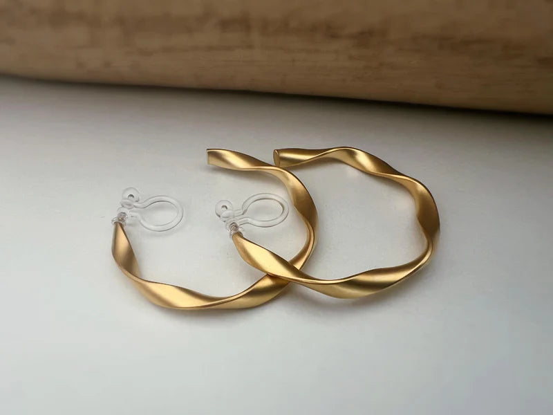 CLIPS Créoles Torsadées Or / Argent