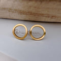 INVISIBLES Clip-on Earrings Matte Gold Color Circle, Comfortable Ear Clips, Minimalist Daily Jewelry.