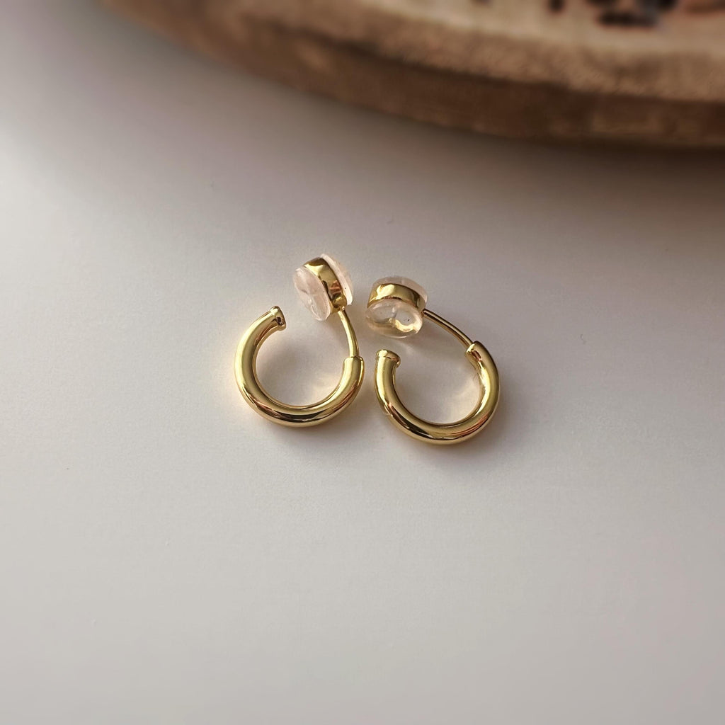 Boucles d’oreilles CLIPS sapin de Noël amovible, Créoles or/argent sans perçage – pendentif interchangeable, confortables et festives